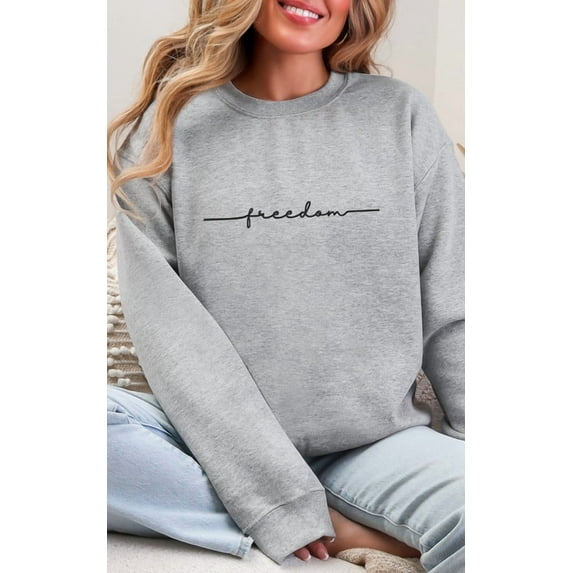 Freedom Embroidered Sweatshirt – Patriotic Graphic Pullover for Women & Men