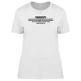 thumbnail image 1 of Freedom Explanation Quote Women's White T-shirt, 1 of 2