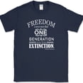 thumbnail image 1 of Freedom Extinction T-Shirt USA America Pride Flag Pro Novelty Tee - Navy, 3XL, 1 of 1