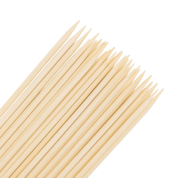Freedom Farms 8-Inch Bamboo Skewers 100 Pack Natural Wooden Sticks for Grilling, Roasting & Crafting