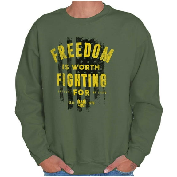 Freedom Fight Tactical American Flag Sweatshirt for Men or Women Brisco Brands L