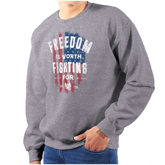 Freedom Fight Tactical American Flag Sweatshirt for Men or Women Brisco Brands M