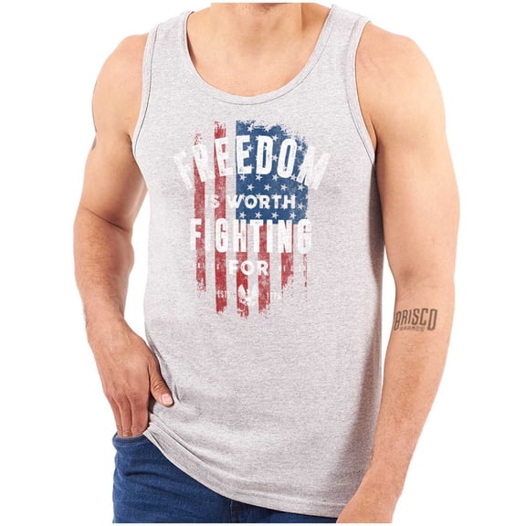 Freedom Fight Tactical American Flag Tank Top T Shirts Men Women Brisco Brands L