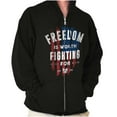 thumbnail image 1 of Freedom Fight Tactical American Flag Zip Up Hoodie Men's Women's Brisco Brands S, 1 of 6