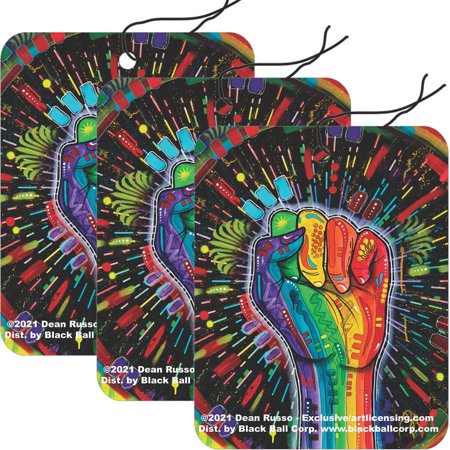 Freedom Fist by Dean Russo Road Rage Air Freshener - Vanilla Scent - 3 Pack