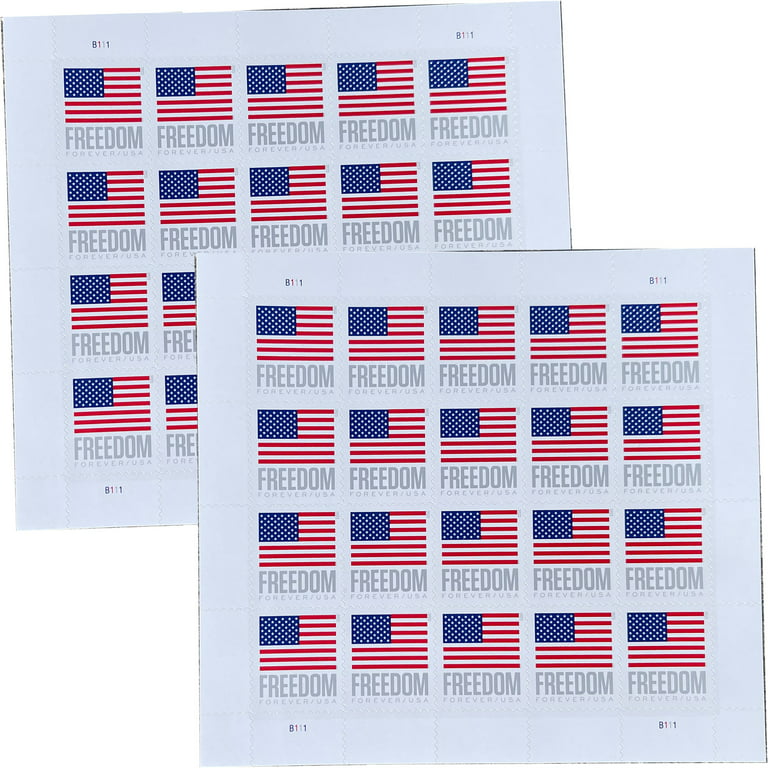 Freedom Flag 2023 USPS Forever Postage Stamp 2 Sheets of 20 US First Class  Postal Patriotic Country America Stripes Stars Old Glory USA Celebration