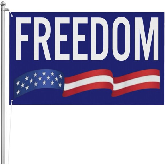 Freedom Flag Double Sided Flags, Long Lasting, Fade Resistant 300d Polyester Outdoor 3x5 Ft 3 Ply Flag
