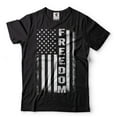 thumbnail image 1 of Freedom Flag Shirt USA Flag Tee 4th Of July Flag Shirt Independence Day Gifts 1776 Freedom Shirt (X-Large Black), 1 of 6