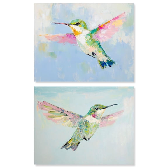 Freedom Flight Set Canvas Set of 2 Nature Wall Decor by Art Remedy, Gallery Wrapped, 24 x 20