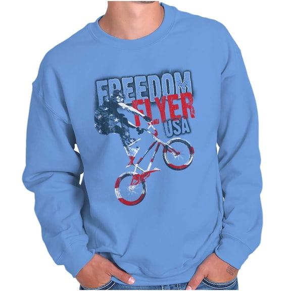 Freedom Flyer Cool American BMX Biker Unisex Plus Fleece Graphic Sweatshirt Brisco Brands 2X