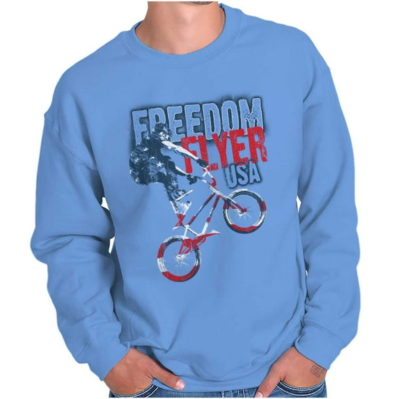 Freedom Flyer Cool American BMX Biker Unisex Plus Fleece Graphic Sweatshirt Brisco Brands 2X