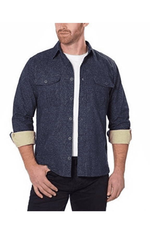 Men’s Chamois Flannel, Navy Heather, Size XXL