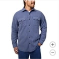 thumbnail image 1 of Freedom Foundry Men's Fleece Heavyweight Jackets Super Plush Sherpa Lined Jacket Shirt (Blue, Medium), 1 of 4