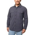thumbnail image 1 of Freedom Foundry Men's Super Plush Sherpa Lined Shirt Jacket, Blue Large, 1 of 4