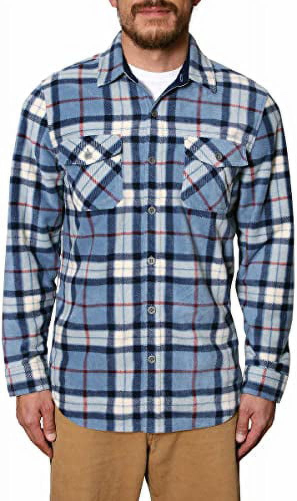 Freedom Foundry Men's Plaid Flannel Shirt Sherpa Lined Button-Down
