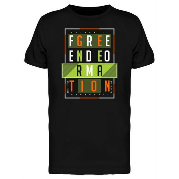 Freedom Generation Typography T-Shirt Men -Image by Shutterstock, Male Large