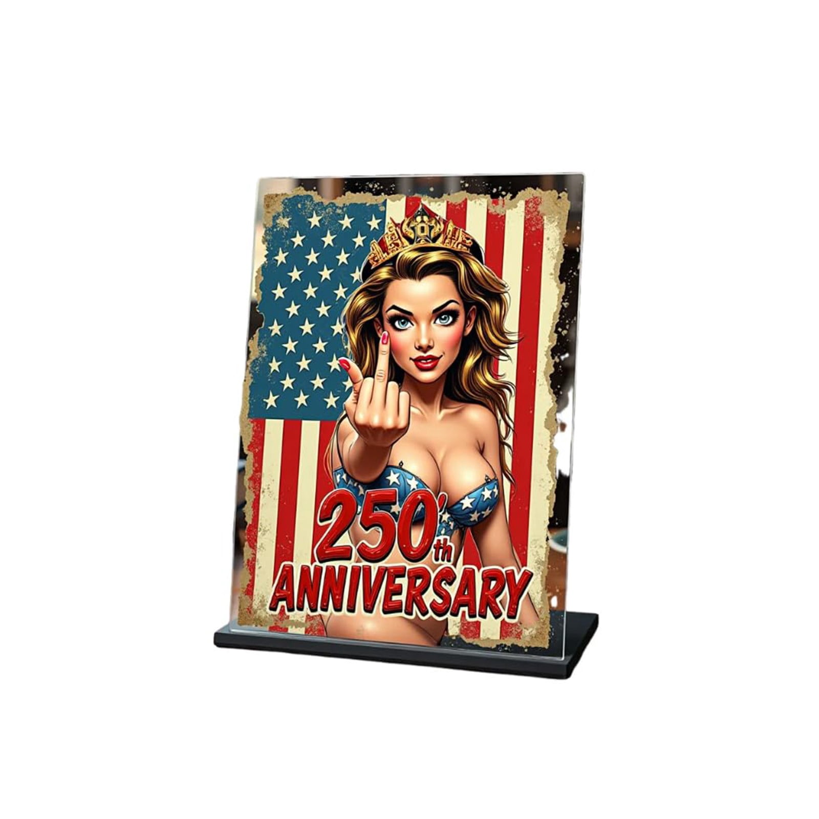 USA 250th Anniversary Bell Ornament - Patriotic Red & Gold Keepsake For Home Decor, Historic Collectible