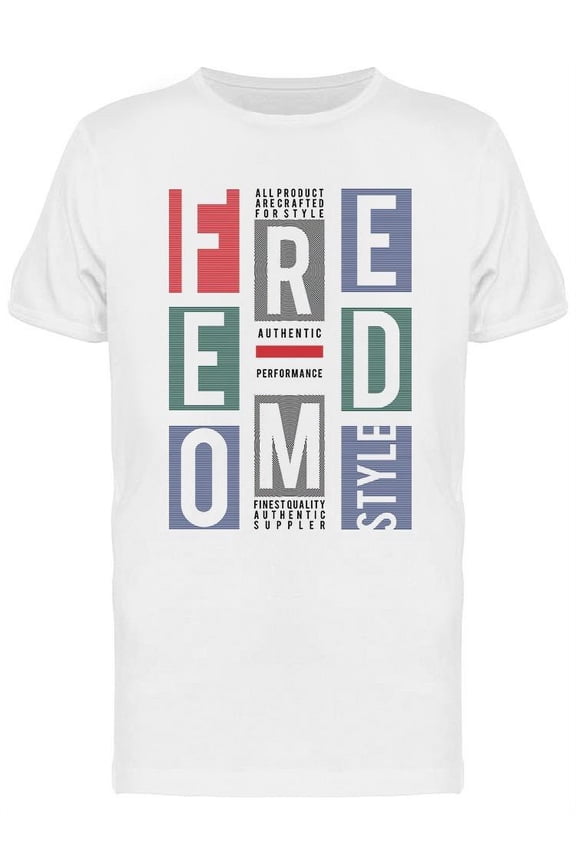 Freedom Graphic T-Shirt Men -Image by Shutterstock, Male XX-Large