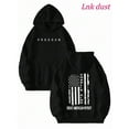 thumbnail image 1 of "Freedom" And " Great American PatriotAmerican Flag Print Hoodie Print 250g Polyester Unisex Casual Cozy Hoodies Long Sleeve Sweatshirt For Autumn Winter Fashion Men Hoodies Soft Fabric Breathable Li, 1 of 6
