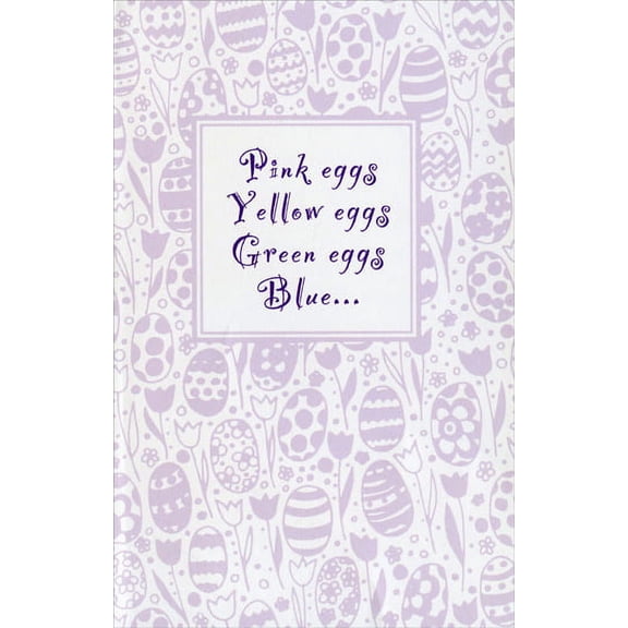 Freedom Greetings Foil Lettering on Tulip & Egg Background Easter Card