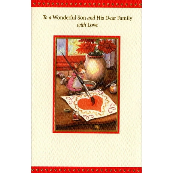 Freedom Greetings Mouse Painting Valentine: Son Valentine's Day Card
