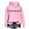 thumbnail image 1 of Freedom Hoodie Women Classic Plus Size Patriotic Pullover Hoodies Athletic Sweatshirt Sports Outdoor Activities Casual Cozy Soft Daily Wear, 1 of 3