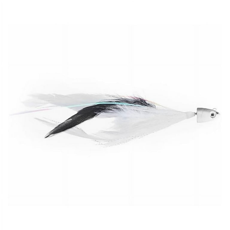 Freedom Hydra Shad Hair Jig White 1 oz Pure White Feather and