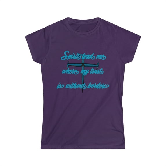 Freedom In Faith, Christian inspired Art, Spirit lead me Women's shirt.