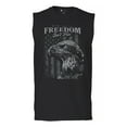 thumbnail image 1 of Freedom Isn’t Free Eagle Muscle Shirt Patriotic American Bird Prey DD 214 POW MIA Military Hero Veterans Day Men's, 1 of 7