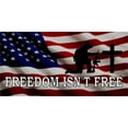 thumbnail image 1 of Freedom Isn't Free United States Flag Photo License Plate, 1 of 1