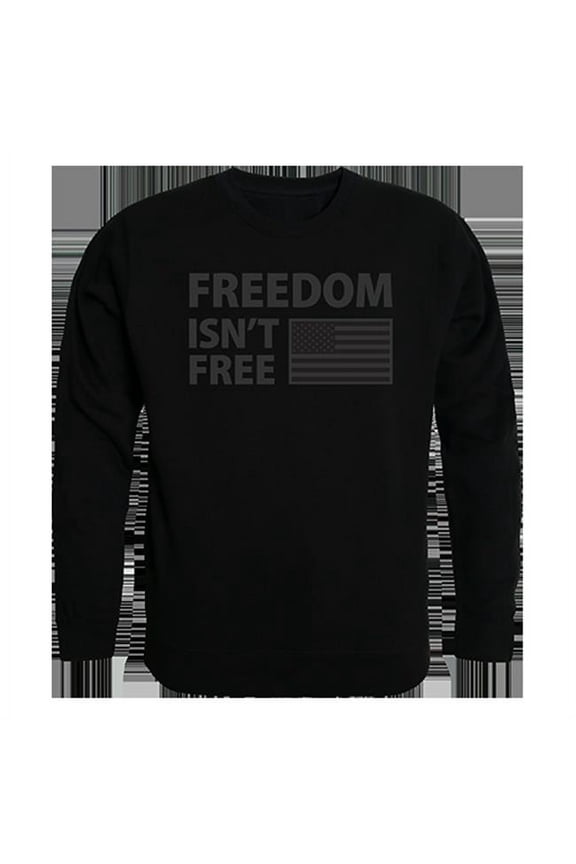 Freedom Isnt Graphic Crew Neck Sweatshirt, Black - Large