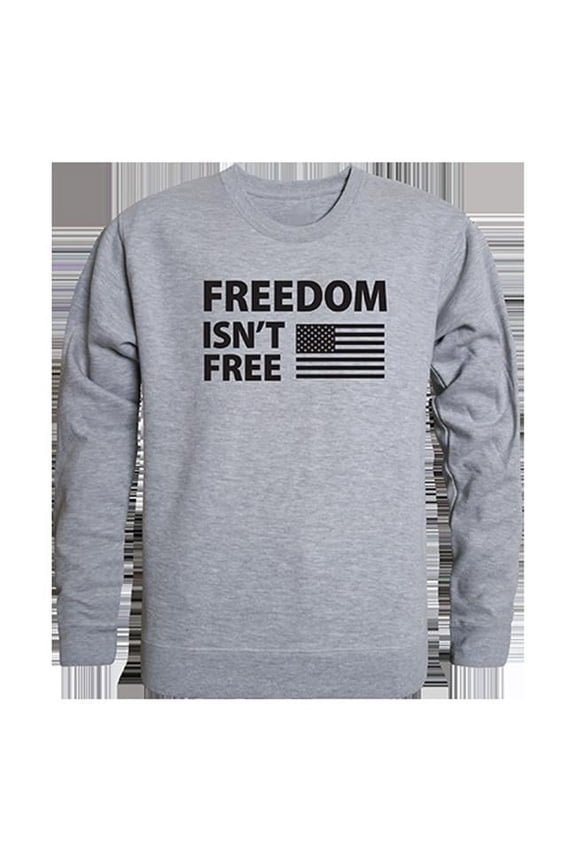 Freedom Isnt Graphic Crewneck Sweatshirt, Heather Gray - 2XL