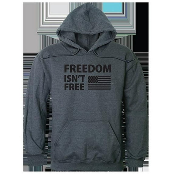 Freedom Isnt Graphic Pullover Sweatshirt, Heather Charcoal - 2XL