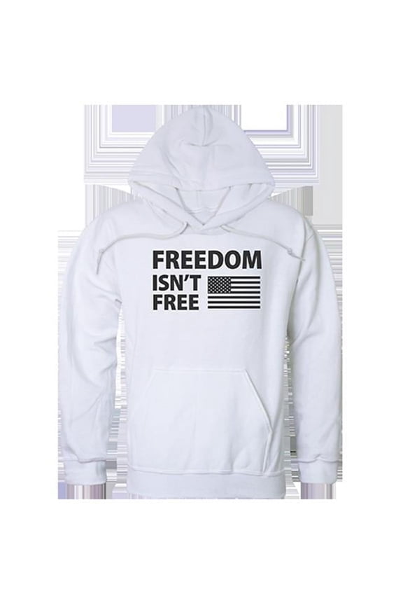 Freedom Isnt Graphic Pullover Sweatshirt, White - Medium