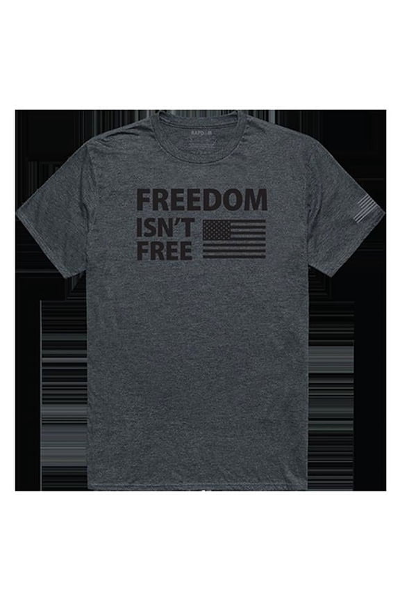 Freedom Isnt Tactical Graphic T-shirt, Heather Charcoal - Extra Large