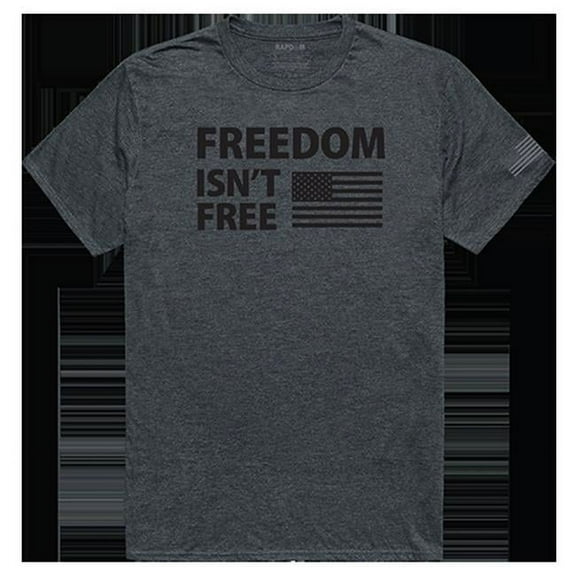 Freedom Isnt Tactical Graphic T-shirt, Heather Charcoal - Medium