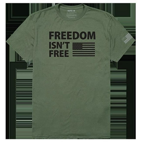 Freedom Isnt Tactical Graphic Tee Shirt, Olive - Extra Large