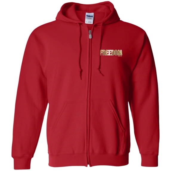 Freedom Men Zip Up Hooded Sweatshirt