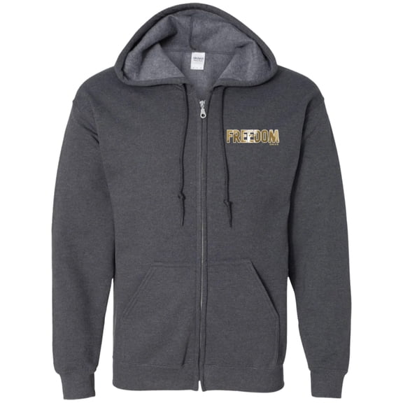 Freedom Men Zip Up Hooded Sweatshirt