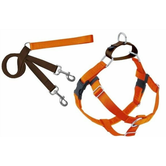 Freedom No-Pull Dog Harness Training Package with Leash, Rust Orange Large
