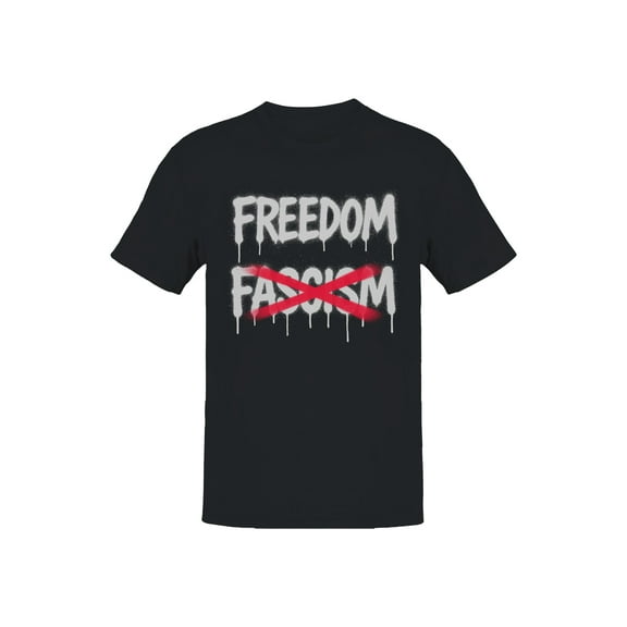 Freedom Over Fascism Graffiti Men's T-shirt
