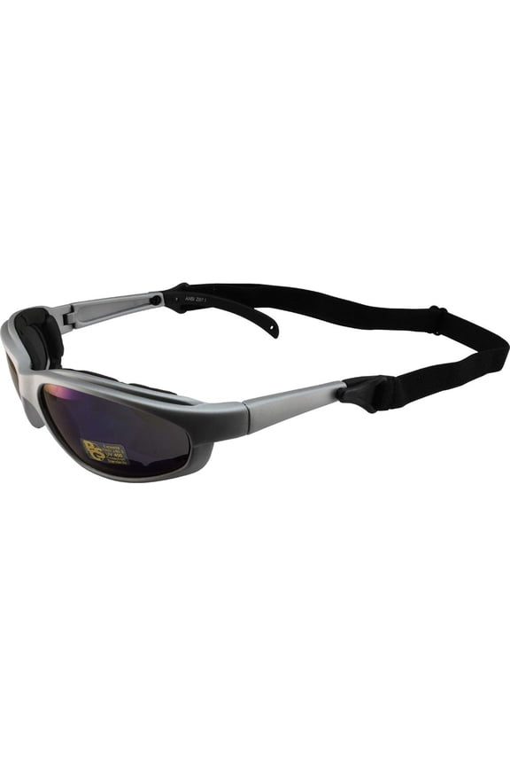 Freedom Padded Sunglasses Blue Flash Mirror Lens