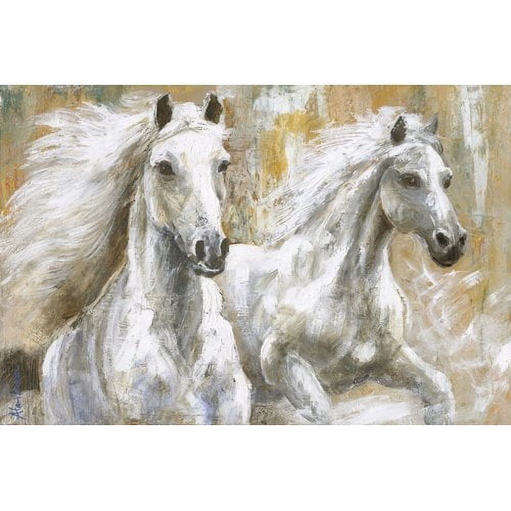 Freedom Horses Multicolor Canvas Print, 16" x 24"