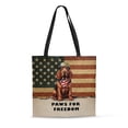 thumbnail image 1 of Freedom Paws Patriotic Bloodhound Vintage Memorial Day All Over Print 3D Canvas Tote Bag Dog Lover Reusable Handbag - 12006, 1 of 5