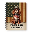 thumbnail image 1 of Freedom Paws Patriotic Cavalier King Charles Spaniel Vintage Memorial Day Spiral Bound Journal Dog Lover Gifts 5x7in Spiral Notebook - 12006, 1 of 5