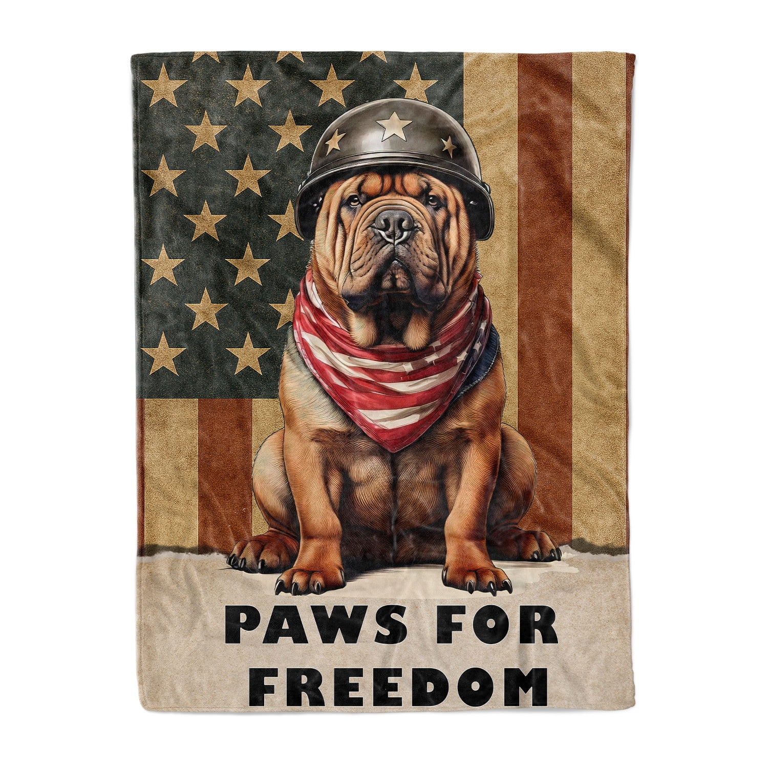 Freedom Paws Patriotic Chinese Shar-Pei Vintage Memorial Day Cozy Fleece  Blanket Dog Lover Warm Soft Throw Blanket - 12006 - Walmart.com