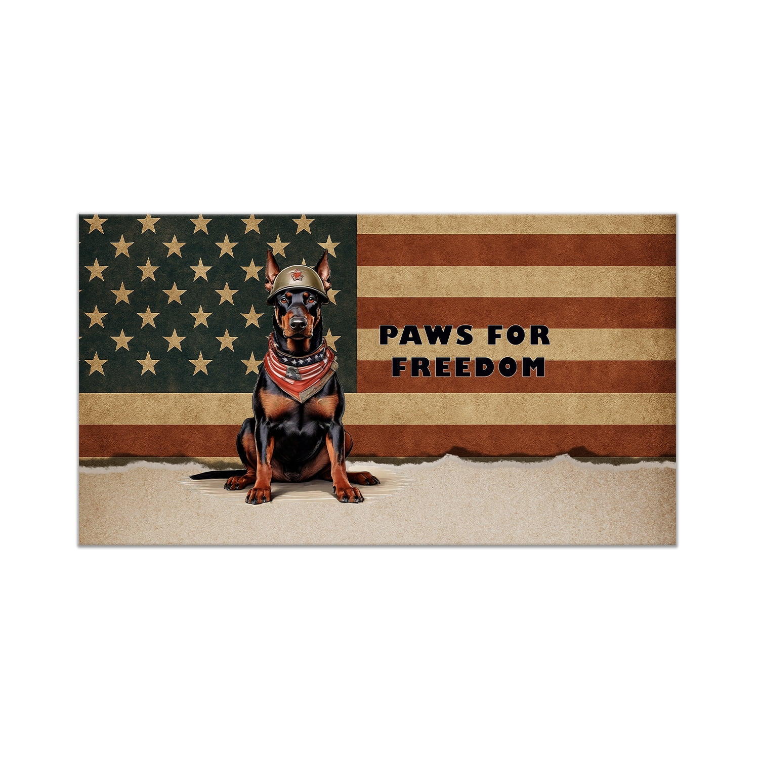 Photo inspiration: Fresh Look at Freedom Paws Patriotic Doberman Pinscher Vintage Memorial Day Doormat