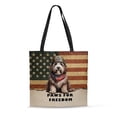 thumbnail image 1 of Freedom Paws Patriotic Old English Sheepdog Vintage Memorial Day All Over Print 3D Canvas Tote Bag Dog Lover Reusable Handbag - 12006, 1 of 5
