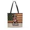 thumbnail image 1 of Freedom Paws Patriotic Rat Terrier Vintage Memorial Day All Over Print 3D Canvas Tote Bag Ratty Dog Lover Reusable Handbag - 12006, 1 of 5