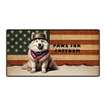 thumbnail image 1 of Freedom Paws Patriotic Samoyed Vintage Memorial Day Desk Mat Full Keyboard Mouse Pad Siberian Sammy Dog Lover Large Mousepad - 12006, 1 of 5